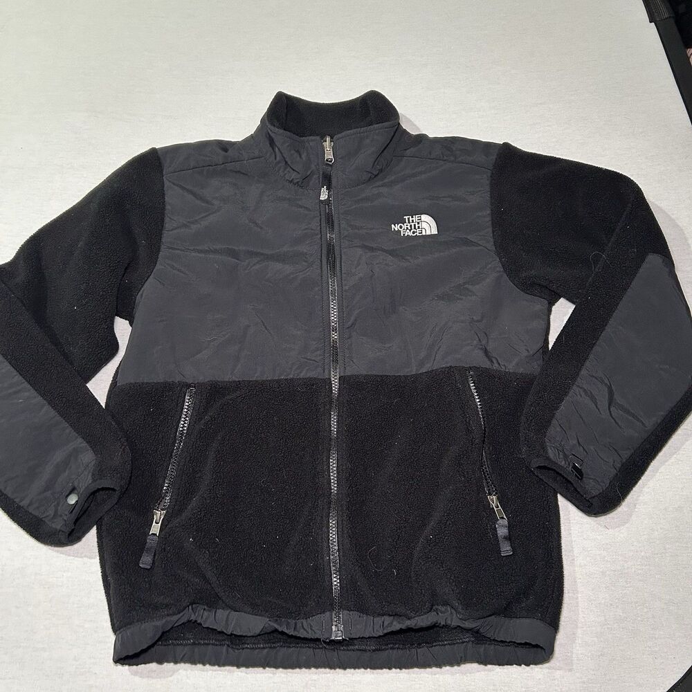 The North Face Denali Jacket Boys Large Black Polartec Fleece T132 Warm Cozy